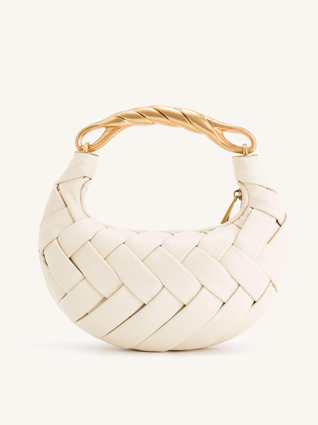Jw Pei Orla Weave Handbag White Cream Gold Vegan Leather Woven Purse Bag